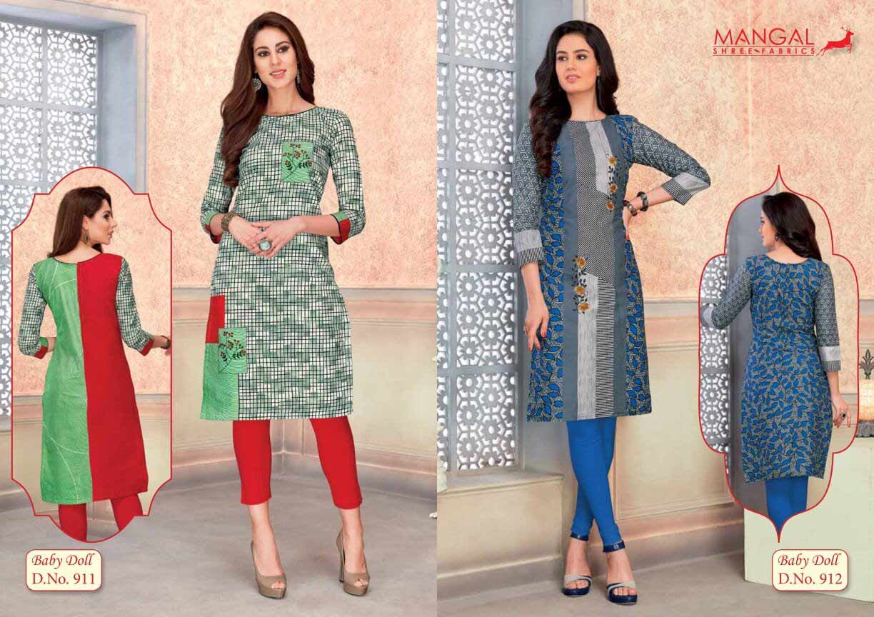 Baby Doll Vol-9 Mangal Shree Cotton Kurti Sets Baby Doll Vol-9 Mangal Shree Cotton Kurti Sets